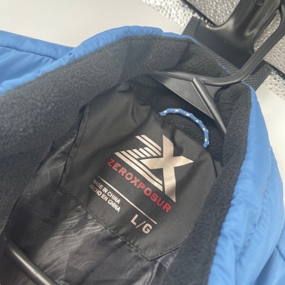 Zeroxposur Blue Quilted Hooded Warm Winter Puffer Coat Size L - Picture 4 of 5